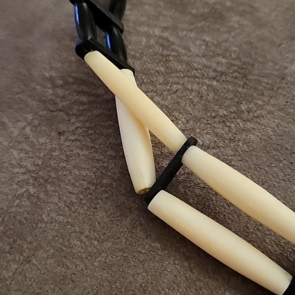 Vtg Ethnic Bone Unisex Choker Necklace